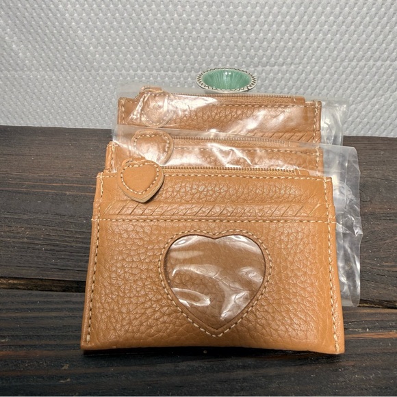 Brighton Accessories - Brighton Tan Leather Mini Coin Purse or Id Pouch with Heart Detail (3)